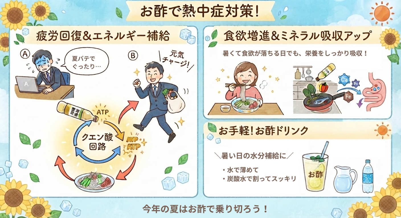 熱中症予防にもお酢がおすすめ