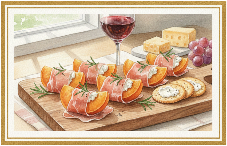 クリームチーズの生ハム巻き