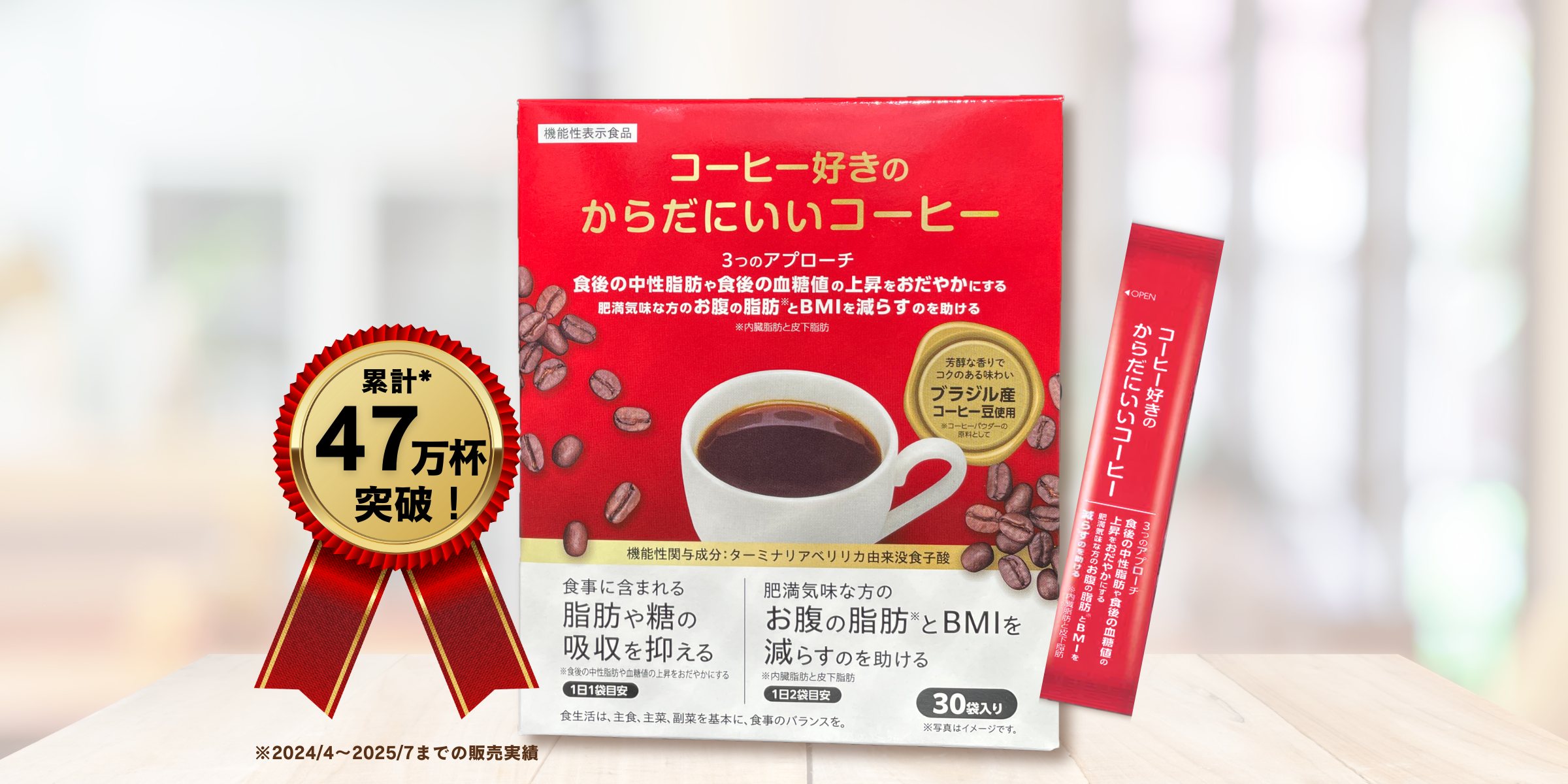 食べる楽しみはそのままに 毎日にちょっといい習慣 機能性表示食品コーヒー